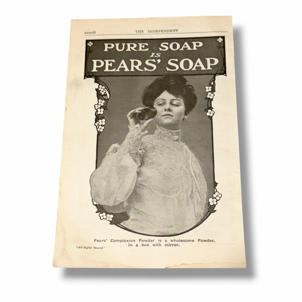 1903 Pears Soap Pure Soap is Pears Soap Original Vintage AE